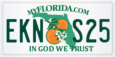 FL license plate EKNS25