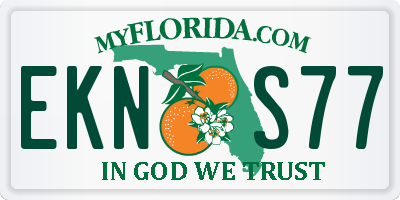 FL license plate EKNS77