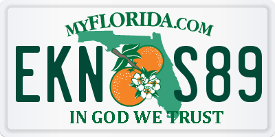 FL license plate EKNS89