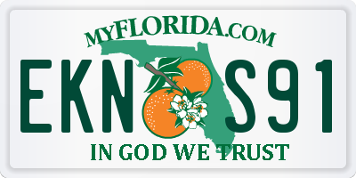 FL license plate EKNS91