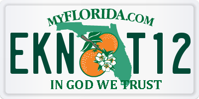 FL license plate EKNT12