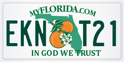 FL license plate EKNT21