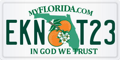 FL license plate EKNT23