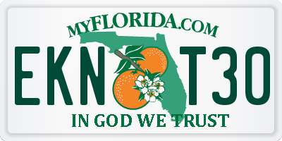 FL license plate EKNT30