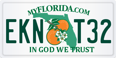 FL license plate EKNT32