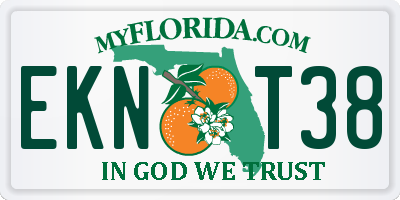 FL license plate EKNT38