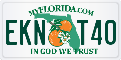 FL license plate EKNT40