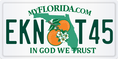 FL license plate EKNT45