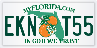 FL license plate EKNT55
