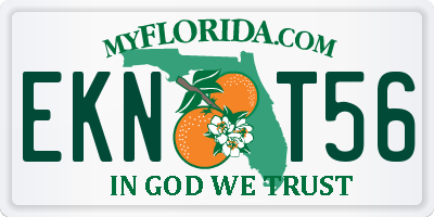 FL license plate EKNT56
