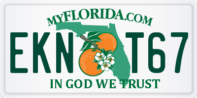 FL license plate EKNT67
