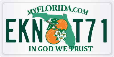 FL license plate EKNT71