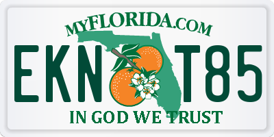 FL license plate EKNT85