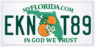 FL license plate EKNT89