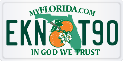 FL license plate EKNT90