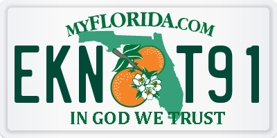 FL license plate EKNT91
