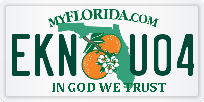 FL license plate EKNU04