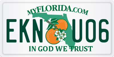 FL license plate EKNU06