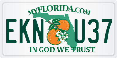 FL license plate EKNU37
