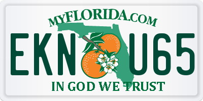 FL license plate EKNU65