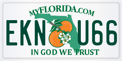 FL license plate EKNU66