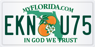 FL license plate EKNU75