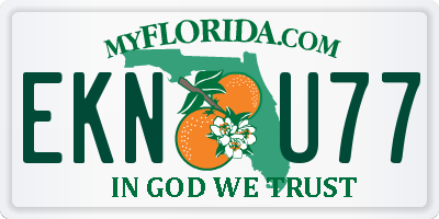 FL license plate EKNU77