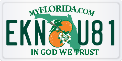 FL license plate EKNU81