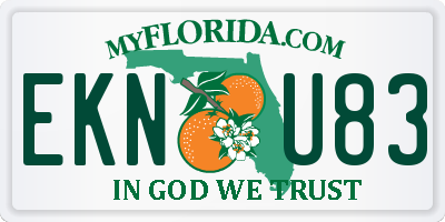 FL license plate EKNU83