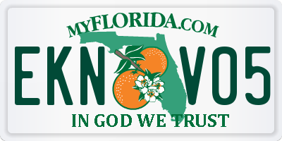 FL license plate EKNV05