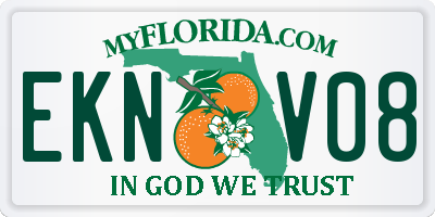 FL license plate EKNV08