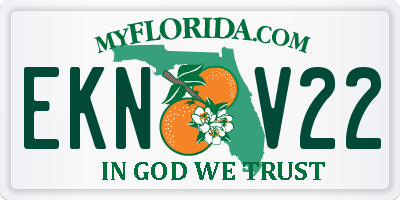 FL license plate EKNV22