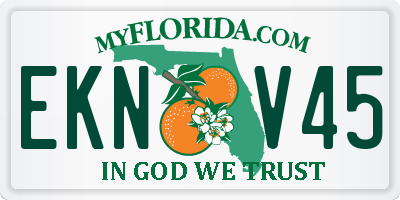 FL license plate EKNV45