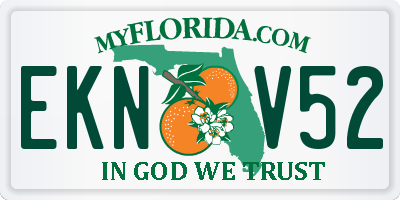 FL license plate EKNV52