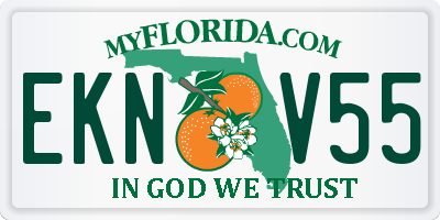 FL license plate EKNV55