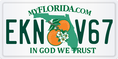 FL license plate EKNV67