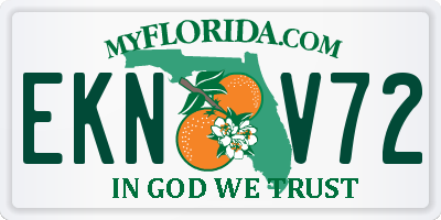 FL license plate EKNV72
