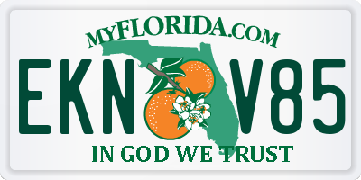 FL license plate EKNV85