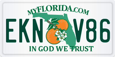 FL license plate EKNV86