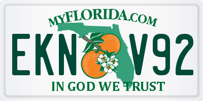 FL license plate EKNV92