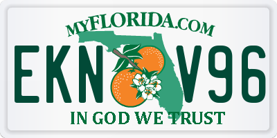 FL license plate EKNV96