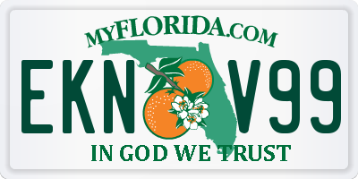 FL license plate EKNV99