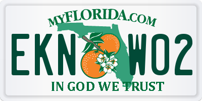 FL license plate EKNW02