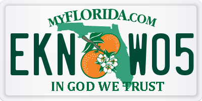 FL license plate EKNW05