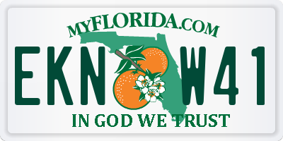 FL license plate EKNW41