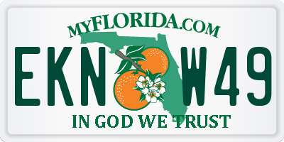 FL license plate EKNW49