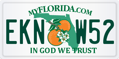 FL license plate EKNW52