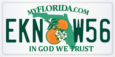 FL license plate EKNW56