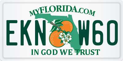 FL license plate EKNW60