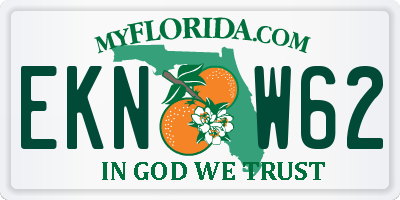 FL license plate EKNW62